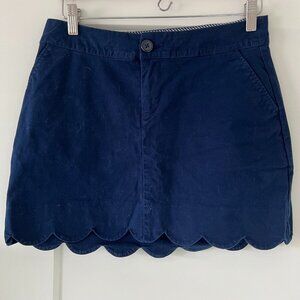 Crown & Ivy Navy Scalloped Skirt Size 4